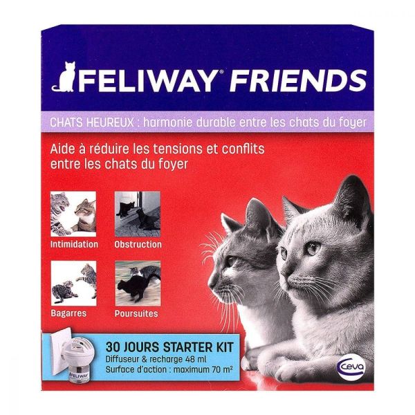 Feliway Friends - Chat heureux - Diffuseur + recharge