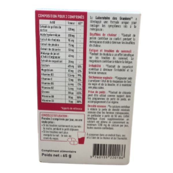 Granions - Ménopause 6en1 sans hormones - 60 comprimés