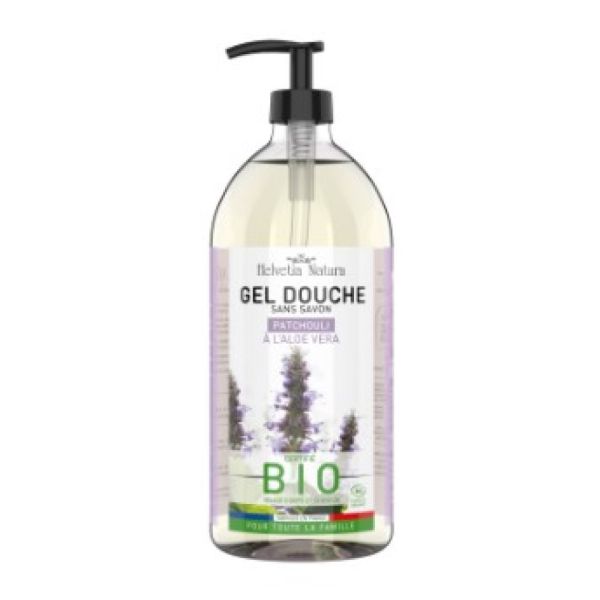 Flora Natura Helvetia natura - Gel douche Patchouli à l'aloé vera - 1Litre