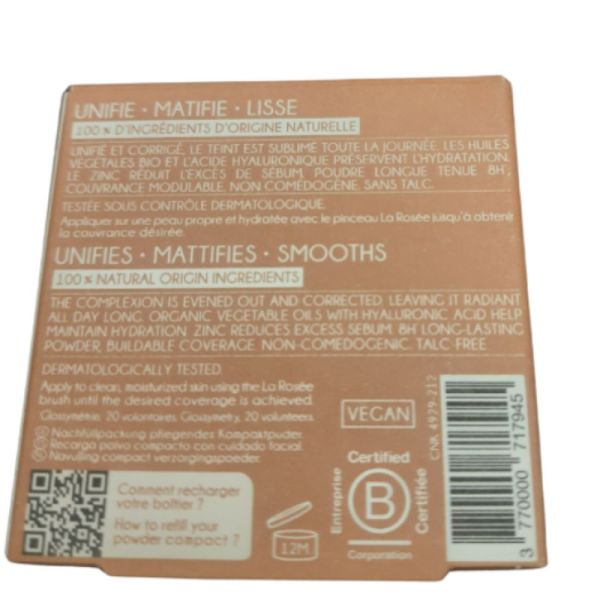 La Rosée - Recharge Poudre Compacte Soin Teint Foncé toute peaux - 8g