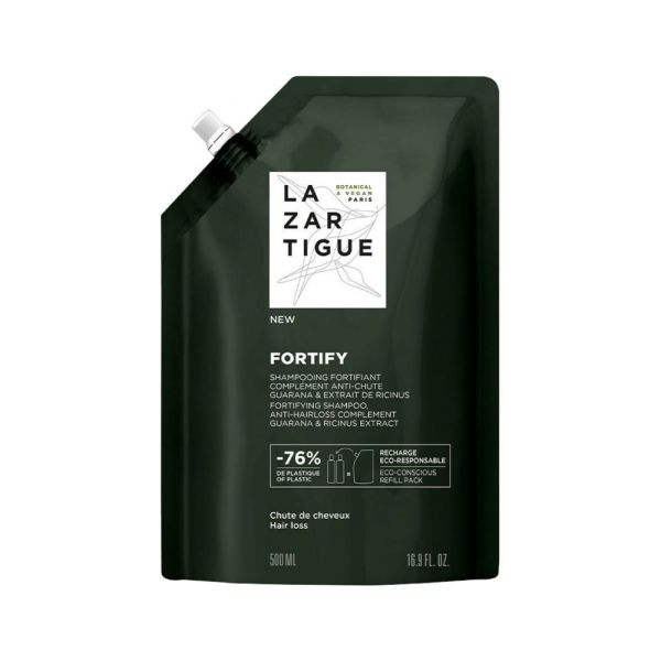 Lazartigue - Fortify -  shampoing fortifiant anti-chute - 500 mL - recharge