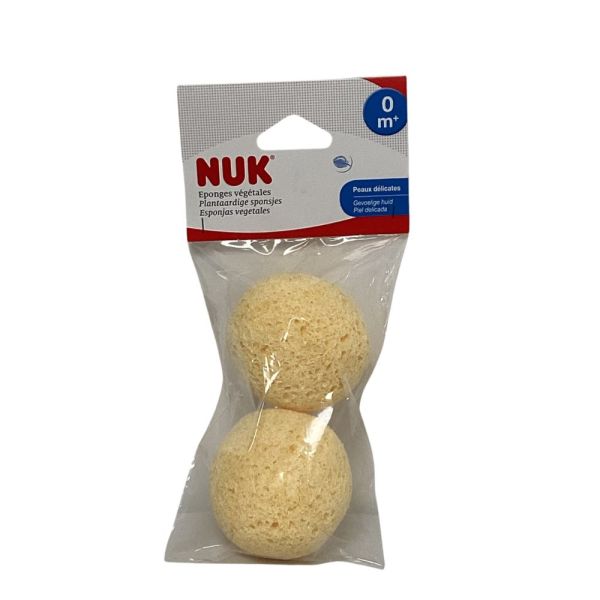 Nuk - Eponges végétales 0mois+ - 2 Eponges