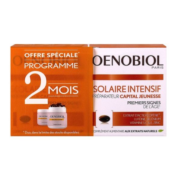 Oenobiol - Solaire intensif préparateur capital jeunesse - 2 x 30 capsules
