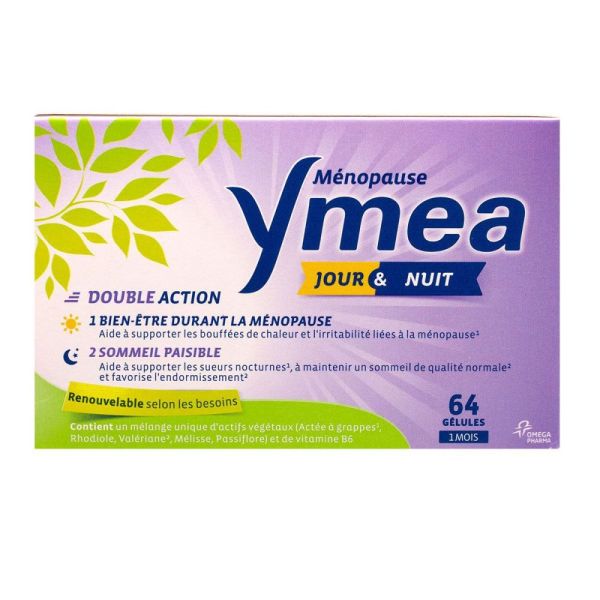 Omega - Ymea Ménopause jour et nuit - 64 gélules