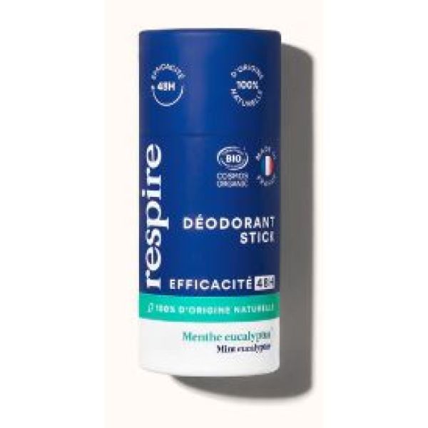 Respire - Déodorant solide stick 48h menthe eucalyptus - 50g