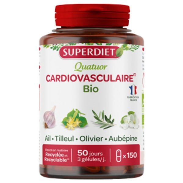 Superdiet - Quatuor Cardiovasculaire Bio - 150 gélules