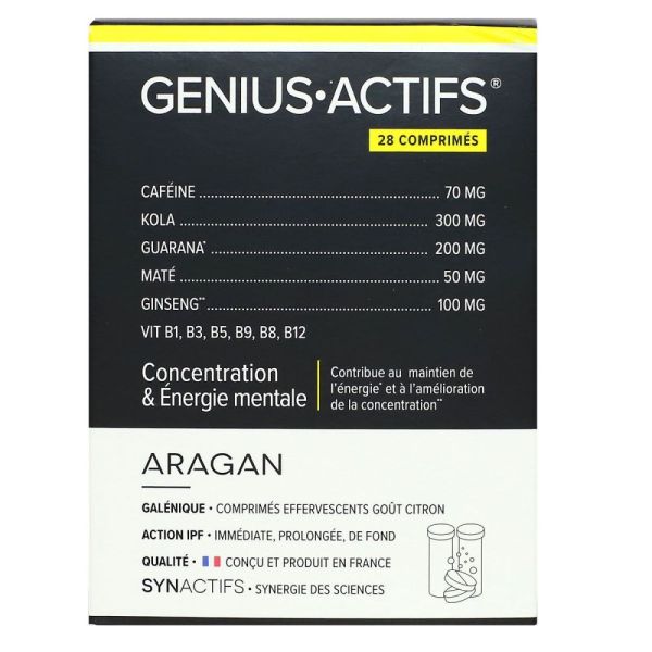 Synactifs - Aragan Genius actifs - 28 comprimés