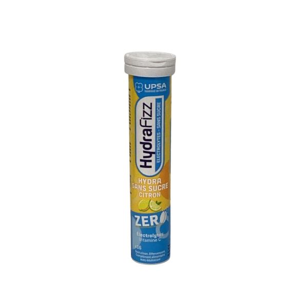 Upsa - Hydrafizz Hydra Sans Sucre citron - 16 Comprimés Effervescents