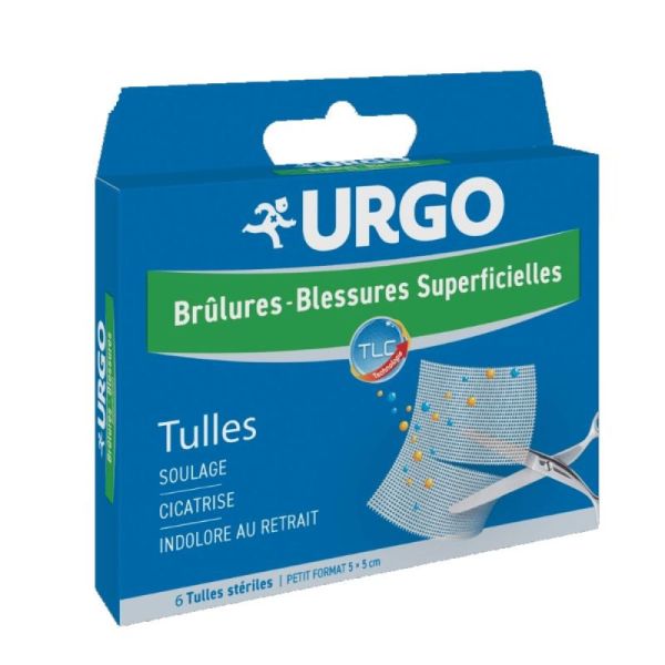 Urgo - Brûlures Blessures Superficielles - 4 tulles stériles