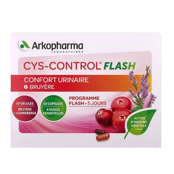 Arkopharma - Cys-Control Flash - 10 gélules + 10 capsules