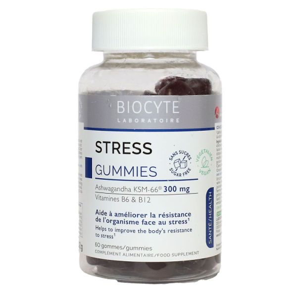 Biocyte - Stress - 30 gummies goût cerise - 162g