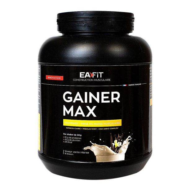Eafit - Gainer Max prise de masse musculaire vanille intense - 1.1 kg