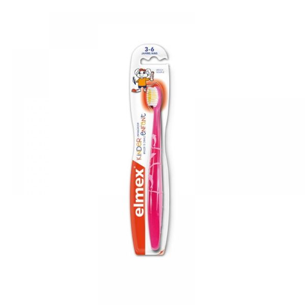 Elmex - Brosse à dents souple 3-6 ans - 1 brosse à dents