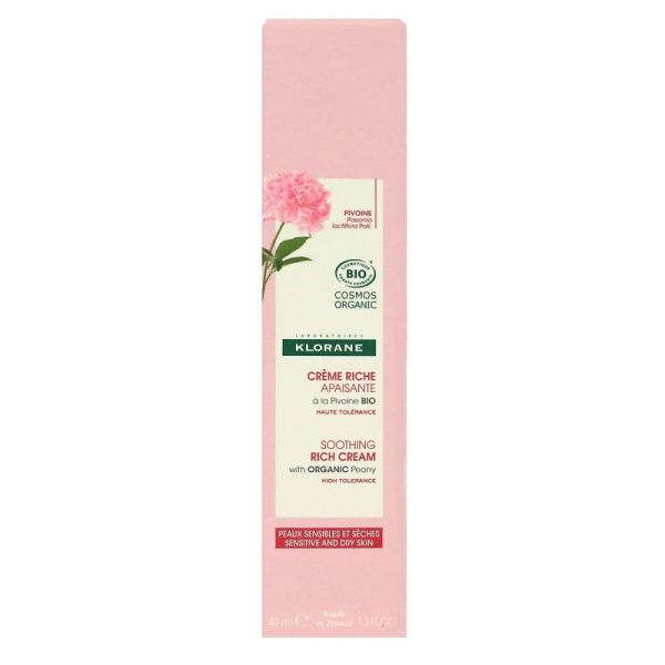 Klorane - Crème Riche Pivoine apaisante - 40ml