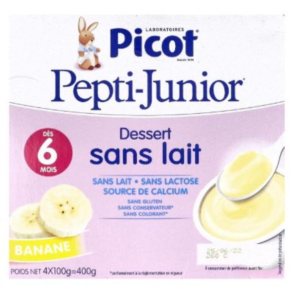 Picot - Pepti-junior - Dessert sans lait - 4x100g