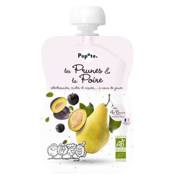 Popote - Gourde Les Prunes et la Poire 4/6 mois - 120g