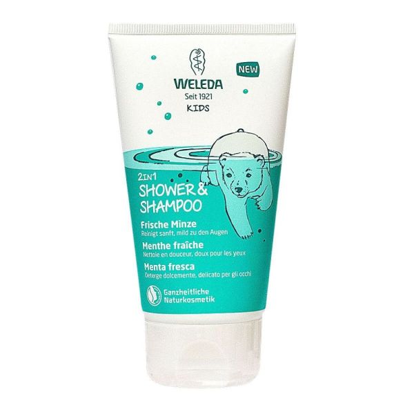Weleda Kids - 2in1 shower & shampoo menthe fraîche - 150 ml