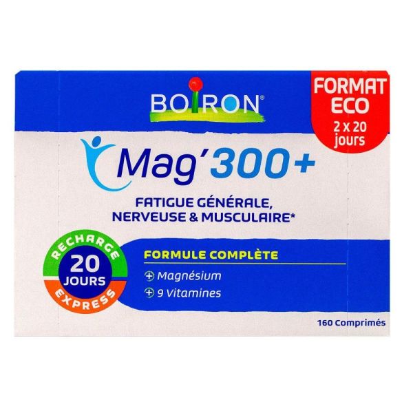 Boiron - Magnésium 300+ Fatigue - 160 comprimés