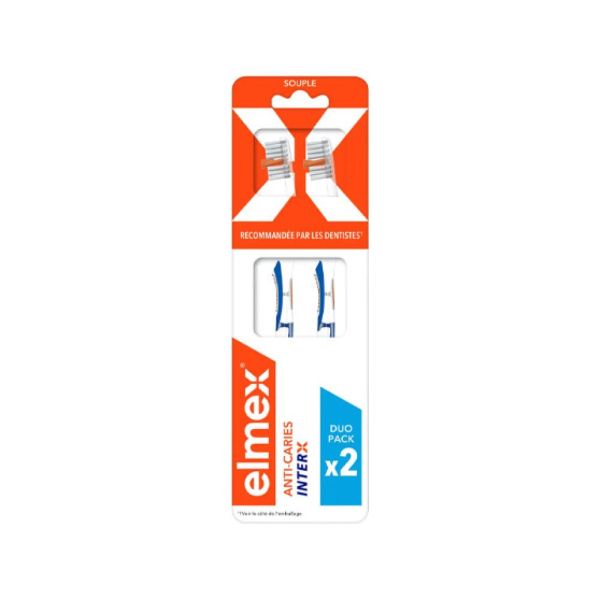 ELMEX - Brosses à Dents Anti-Caries Souple - 2 unités