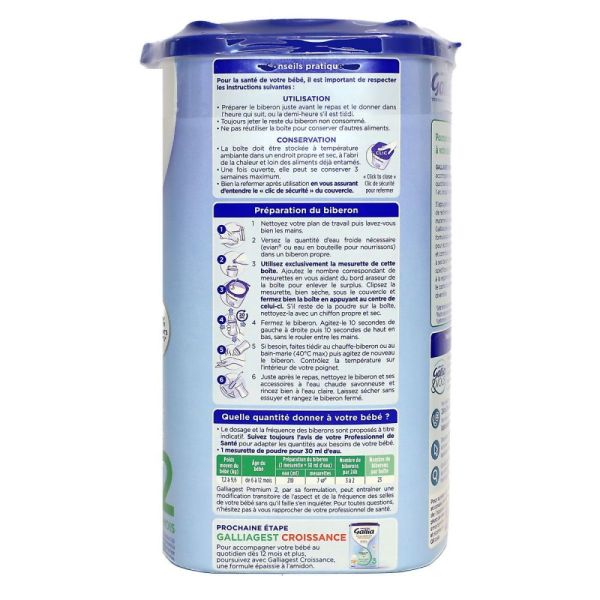 Gallia -  Galliagest 2 Age 6 à 12 mois  - 800g