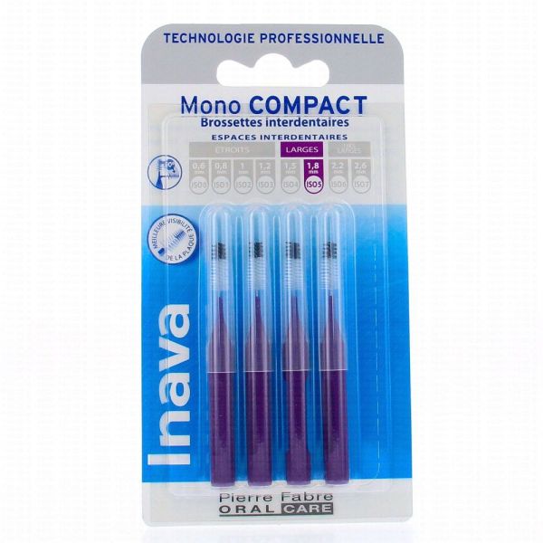 INAVA - Mono COMPACT - 4 brossettes interdentaires