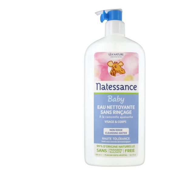 Natessance bébé - Eau nettoyante sans rinçage - 500 ml