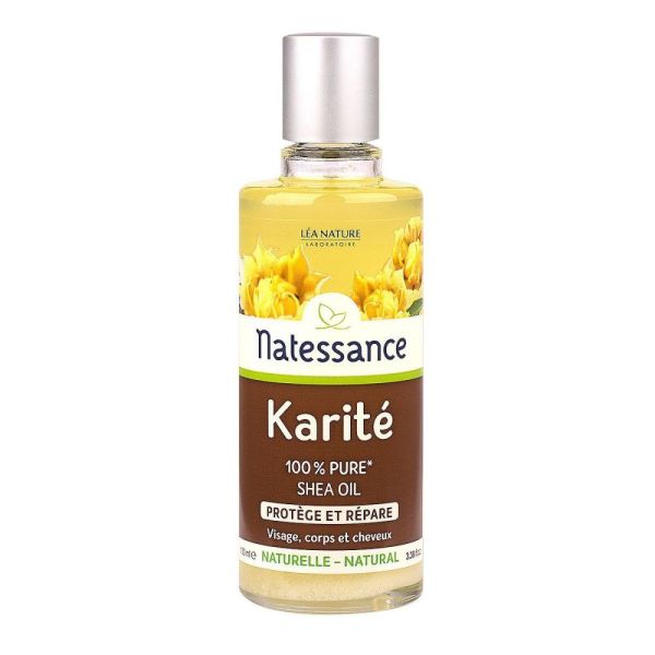 Natessance - Huile végétale de karité 100 % pure - 100 ml