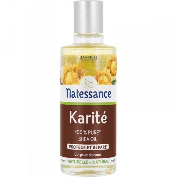 Natessance - Huile végétale de karité 100 % pure - 100 ml