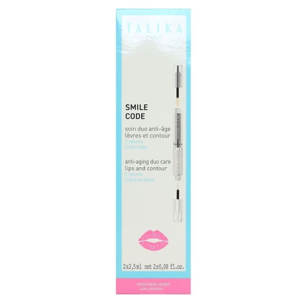 Talika - Smile code Soin duo anti-âge lèvres et contour - 2x2.5ml