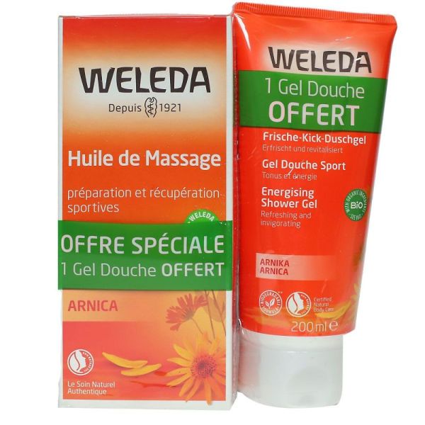 Weleda - Offre spéciale huile de massage 200ml + gel douche sport 200ml