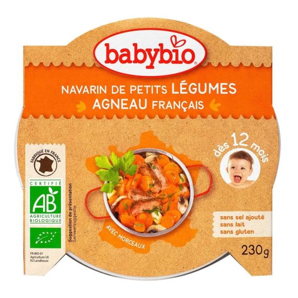Babybio - Navarin de petits Légumes Agneau français - dès 12 mois - 230g