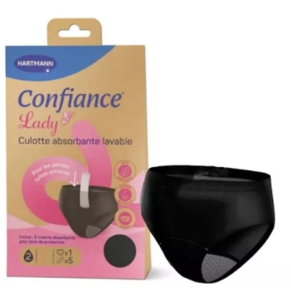 Hartmann - Confiance Lady Culotte absorbant lavable - 1 culotte + 5 inserts absorbants