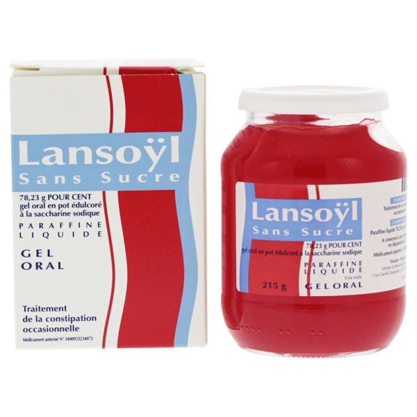 Lansoÿl Paraffine sans sucre Gel Oral - pot de 215g
