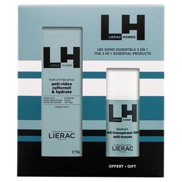 Lierac - Homme Coffret Fête des Pères Fluide Anti-Age + Déodorant Offert - 100ml