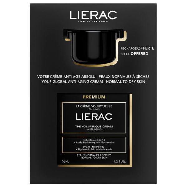Lierac Premium La Crème Voluptueuse + La Crème Voluptueuse Recharge - 50ml + 50ml offerte
