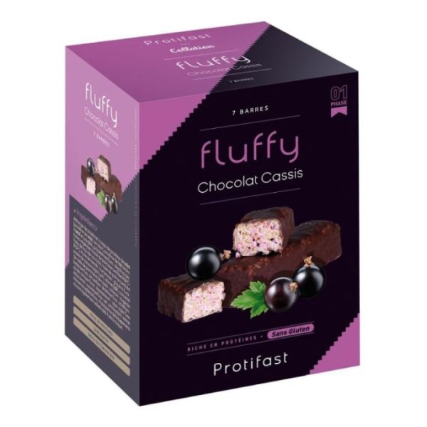 Protifast - Fluffy chocolat cassis - 7 barres