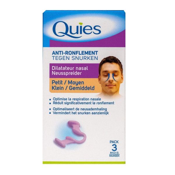Quies - Dilatateur nasal Anti-ronflement - Petit/Moyen