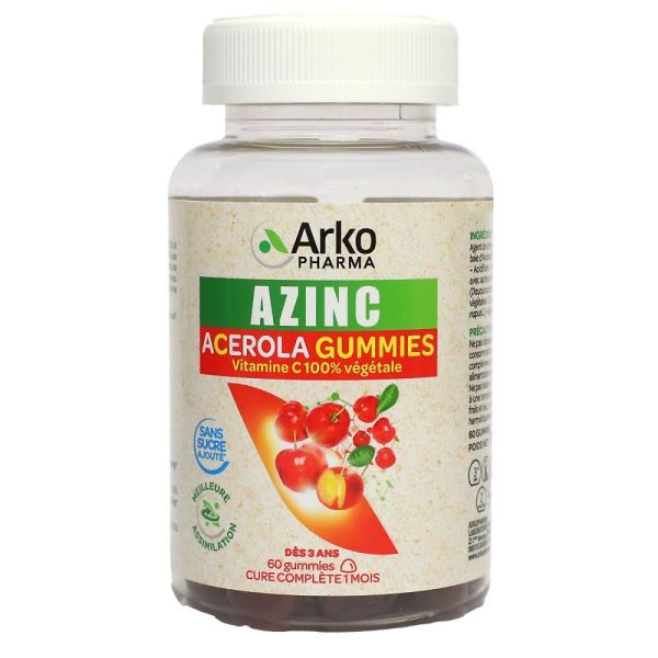 Arkopharma - Azinc Acerola Gummies - 60 gummies