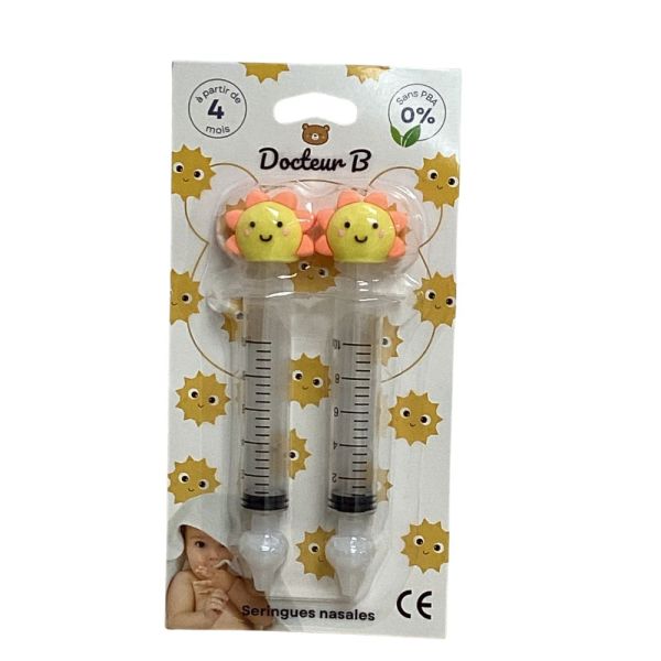 Docteur B - Seringue de lavage nasal Soleil - Lot de 2 Seringues