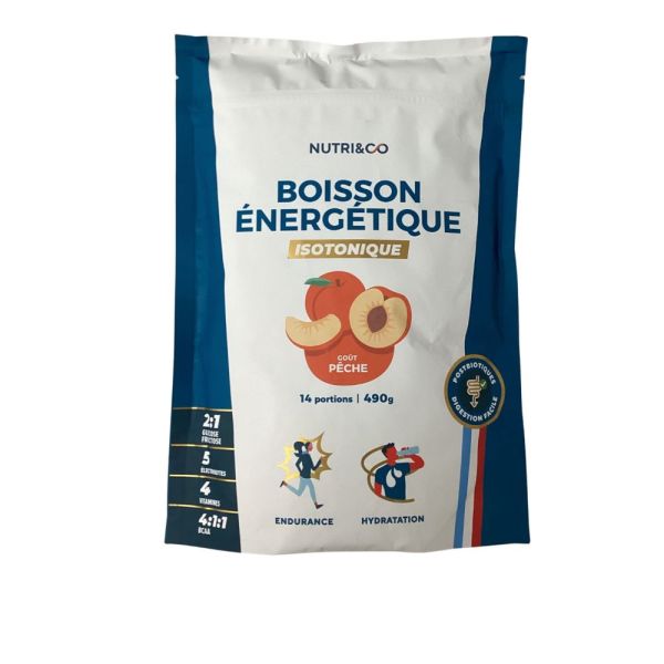 Nutri&Co - Boisson énergétique isotonique goût pêche- 490g