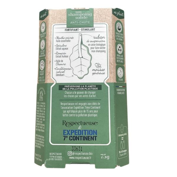 Respectueuse - Shampoing solide anti-chute - 75g