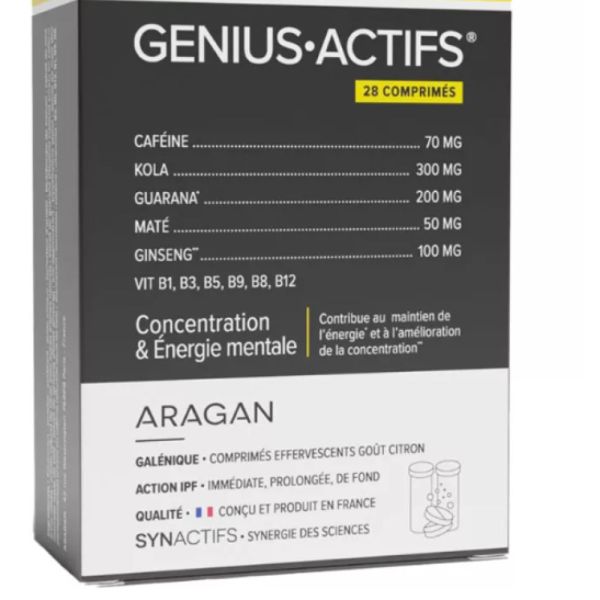 Synactifs - Aragan Genius actifs - 28 comprimés