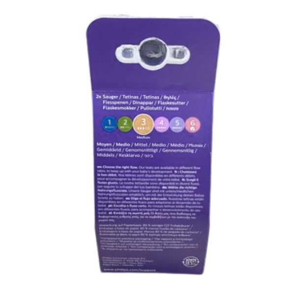 Avent - Natural Response Débit 3 Moyen - 2 Tétines