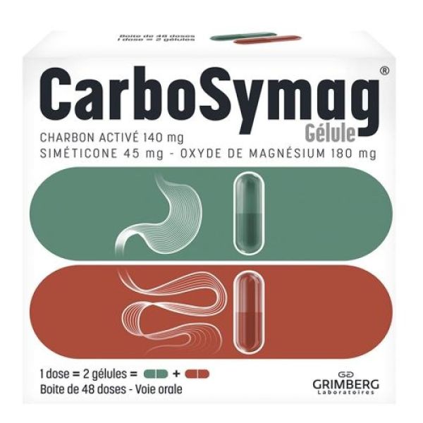 Carbosymag gélules - 48 doses