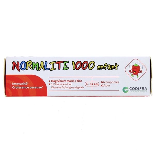 Codifra - Normalite 1000 enfant - 14 comprimés