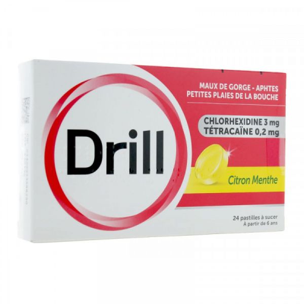 Drill - Citron Menthe - 24 pastilles à sucer