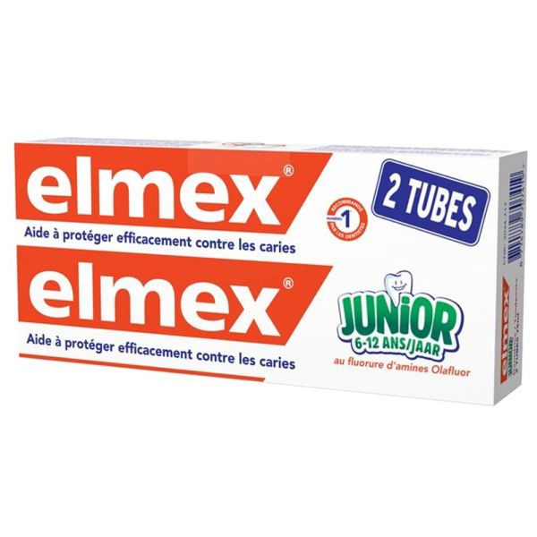 Elmex - Dentifrice au fluorure d'amines olafluor Junior 6-12 ans