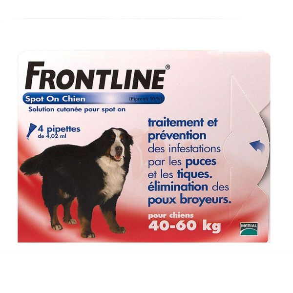 Frontline - Spot-on Chien XL 40-60kg - 4 pipettes