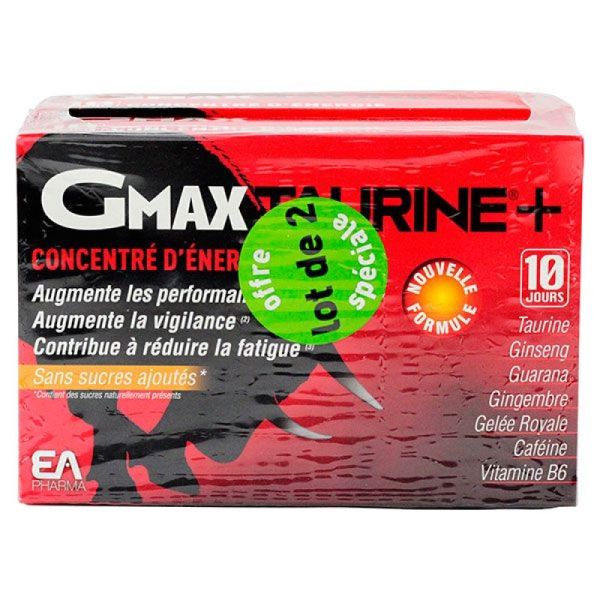 Gmax Taurine - Lot de 2 x 30 Ampoules