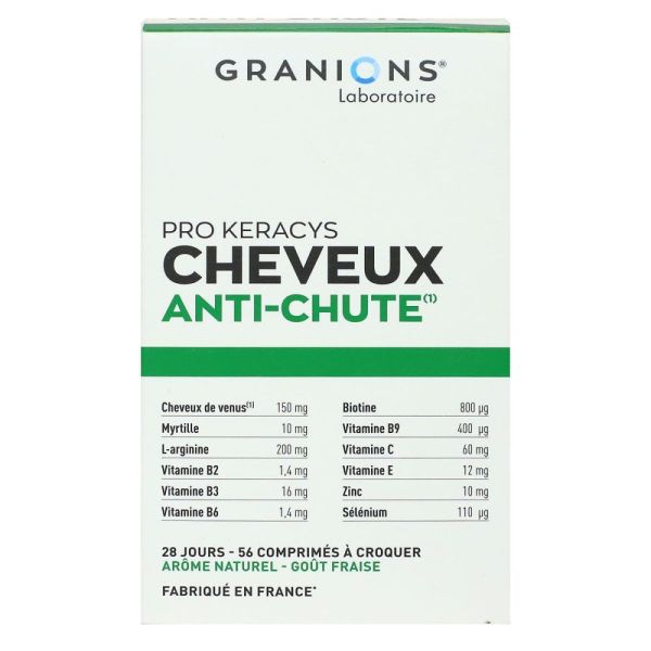 Granions - Pro kéracys cheveux anti chute - 28 jours - 56 comprimés